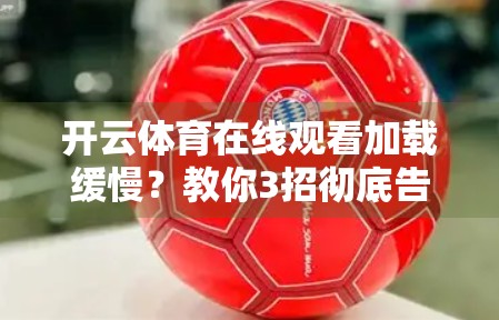 开云体育在线观看加载缓慢？教你3招彻底告别卡顿，畅享高清赛事！