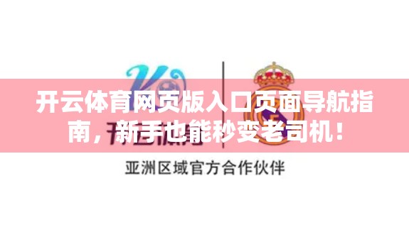 开云体育网页版入口页面导航指南，新手也能秒变老司机！